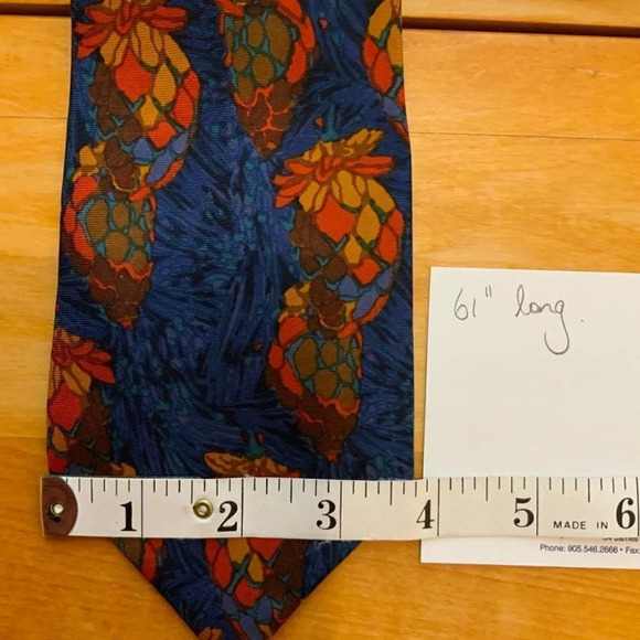2/$30 YVES SAINT LAURENT Blue Abstract Italian Silk Tie - Picture 8 of 10